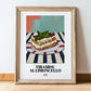 Tiramisu al Limoncello – Italian Dessert Dish, Bistro Wall Art, in wooden frame leaning on the floor