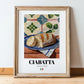 Ciabatta – Italian Bread Dish, Fine Dining Restaurant Wall Art, in wooden frame leaning on the floor