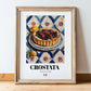 Crostata – Italian Dessert Dish, Café Poster, in wooden frame leaning on the floor
