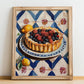 Crostata – Italian Dessert Dish, Café Poster, no-text version framed in wood