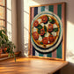 Pizza Caprese – Italian Pizza, Pizzeria Wall Art, clean layout with no caption