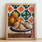 Sfogliatella – Italian Pastry Dish, Tavern Print, no-text version framed in wood