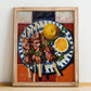 Arrosticini – Italian Meat Dish, Brasserie Print, no-text version framed in wood