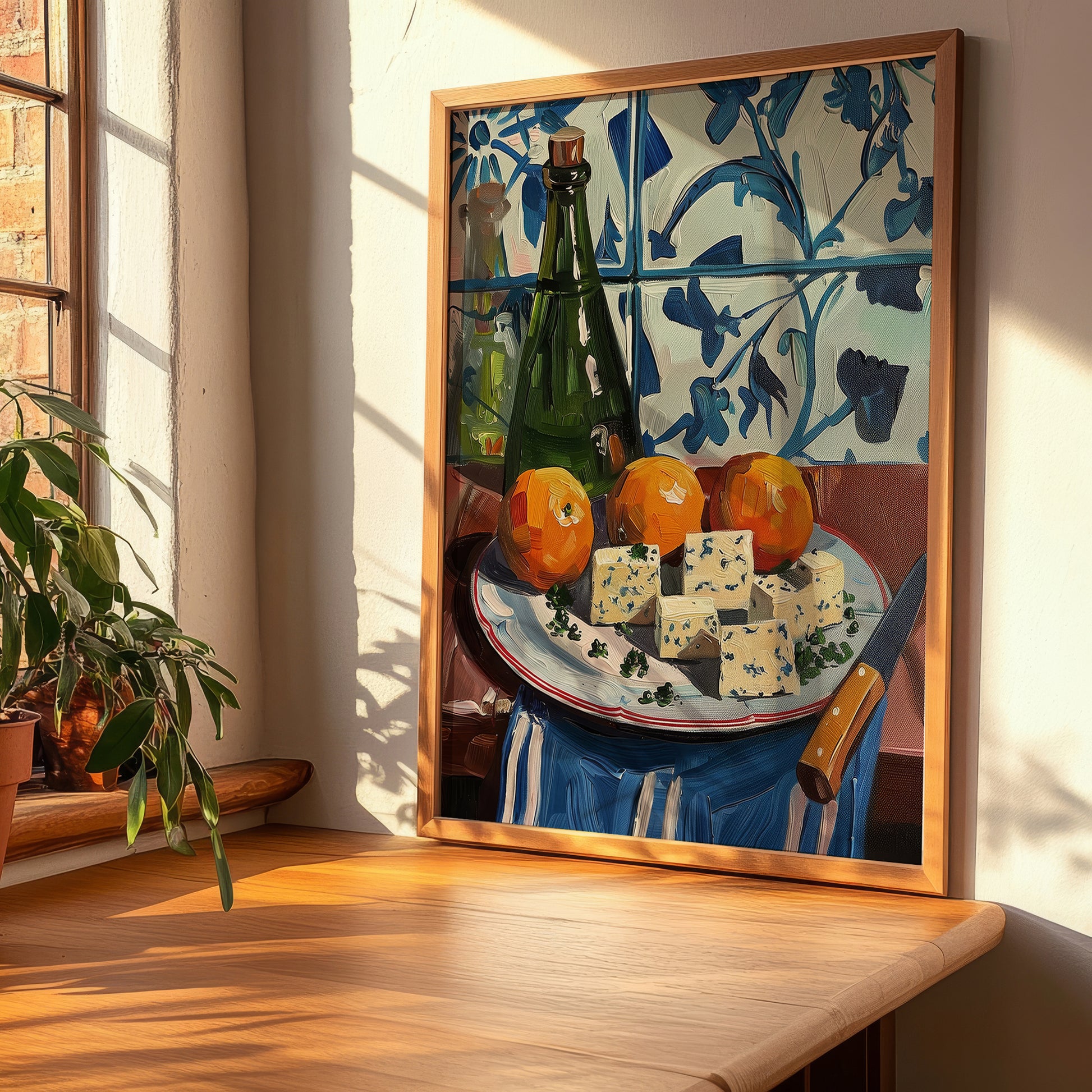 Gorgonzola – Italian Cheese Dish, Bistro Print, clean layout with no caption