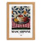 Mascarpone – Italian Cheese Dish, Café Poster, set in oak frame