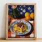 Tagliatelle al ragù alla Bolognese – Italian Pasta, Trattoria Still Life, no-text version framed in wood