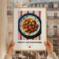 Sweet and Sour Pork – on Striped Tablecloth, Chinese Food Print, styled in a charming Paris street view