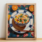 Fried Rice (Chǎofàn) – Art, Chinese Food Wall Painting, no-text version framed in wood
