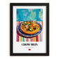 Chow Mein – Oil Painting, Chinese Food Wall Decor, in sleek black frame