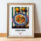 Chow Mein – Art, Chinese Food Still Life, in wooden frame leaning on the floor