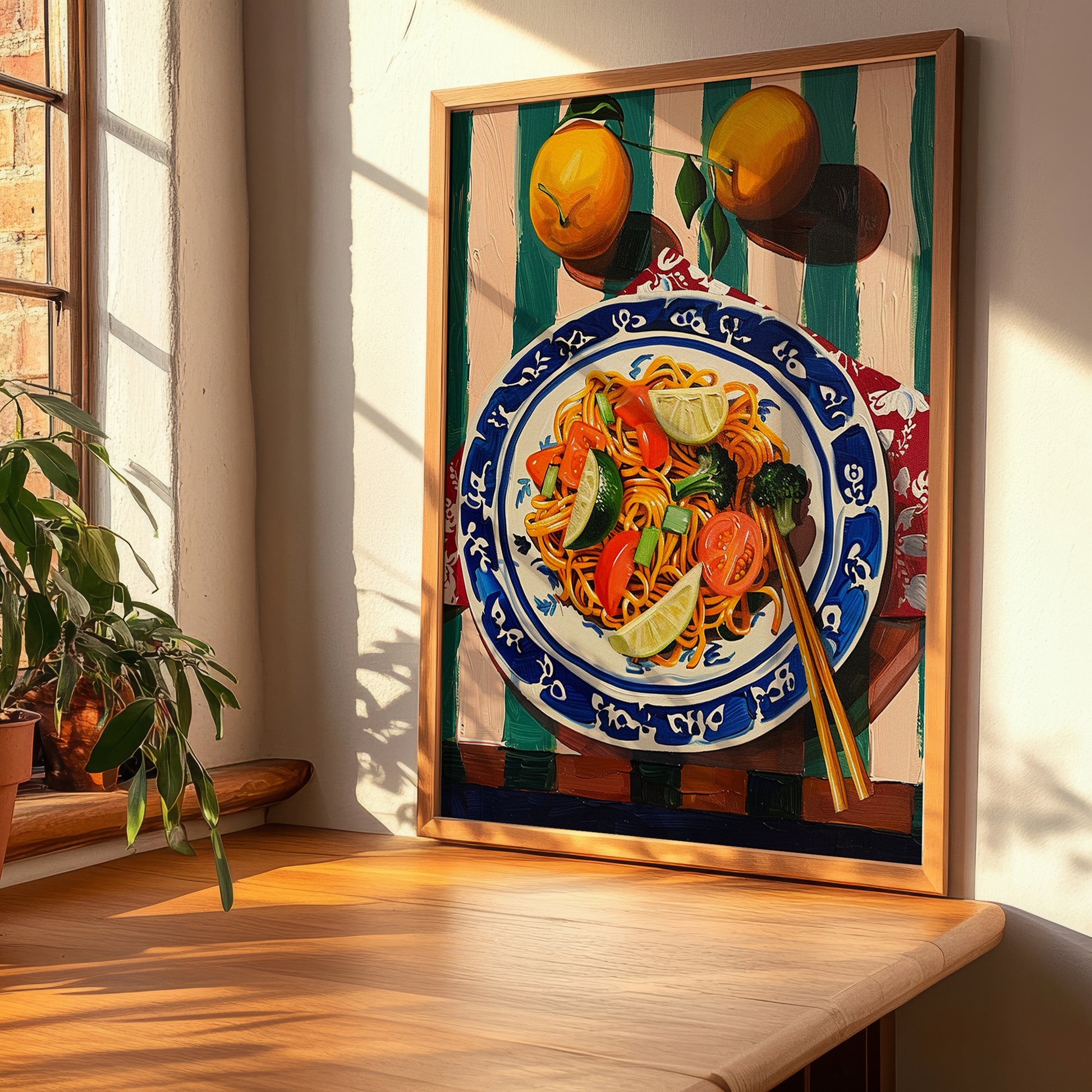 Chow Mein – Art, Chinese Food Still Life, clean layout with no caption