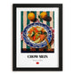 Chow Mein – Art, Chinese Food Still Life, in sleek black frame