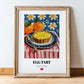 Egg Tart (Dàn Tǎ) – Art, Chinese Dessert Wall Decor, in wooden frame leaning on the floor