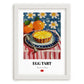 Egg Tart (Dàn Tǎ) – Art, Chinese Dessert Wall Decor, placed in minimal white frame