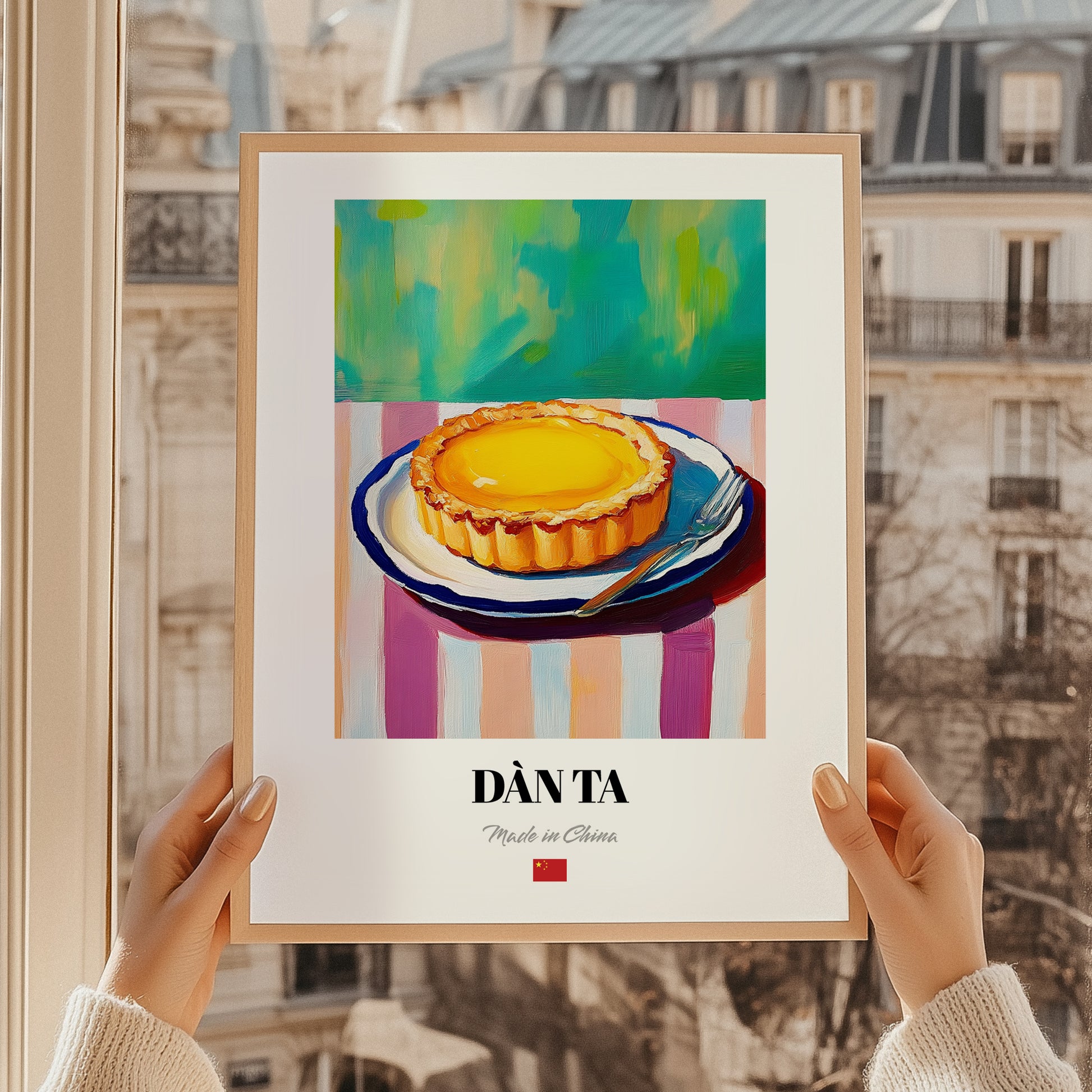 Dàn Tǎ – Art, Chinese Dessert Wall Painting, styled in a charming Paris street view