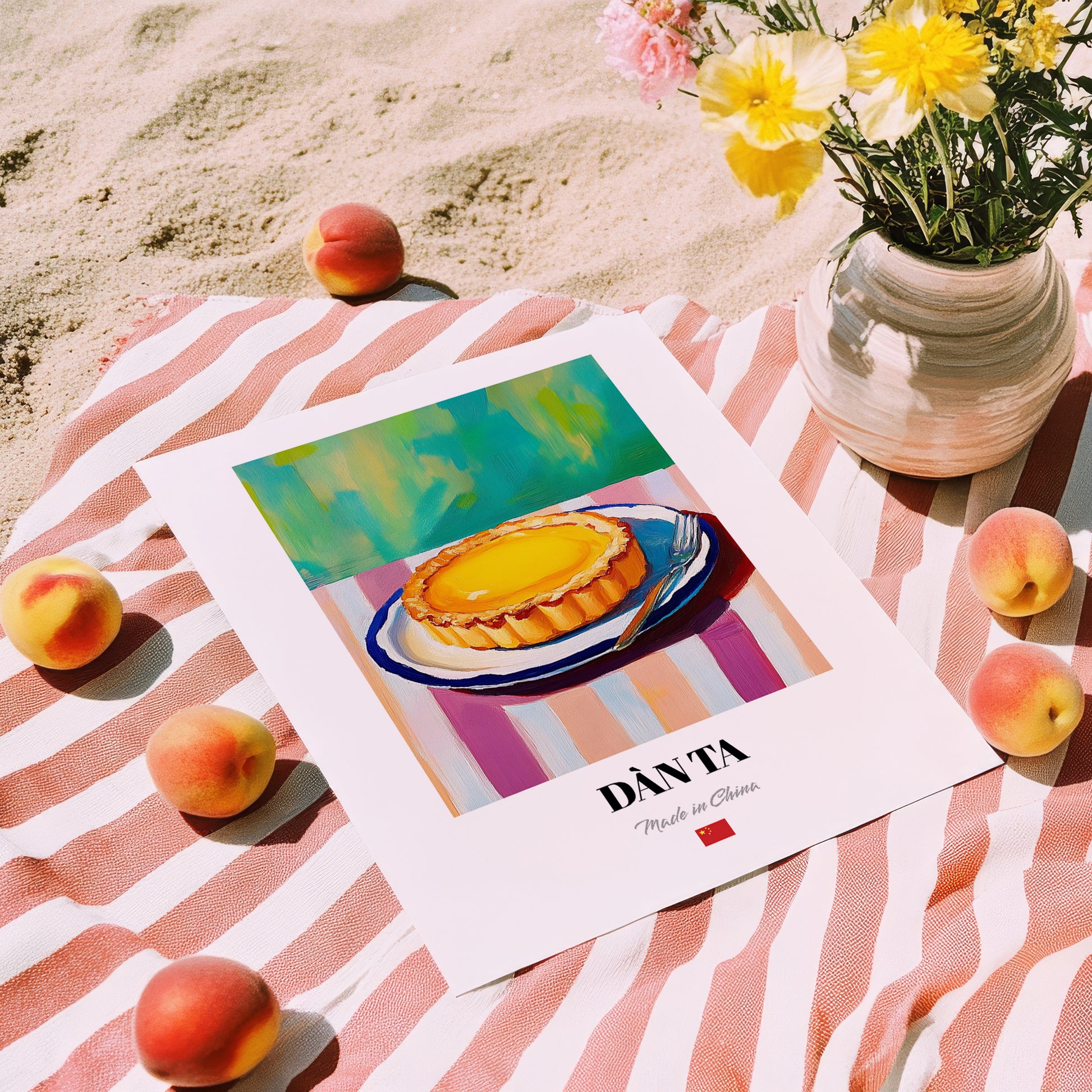 Dàn Tǎ – Art, Chinese Dessert Wall Painting, unframed on coastal sand