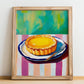 Dàn Tǎ – Art, Chinese Dessert Wall Painting, no-text version framed in wood