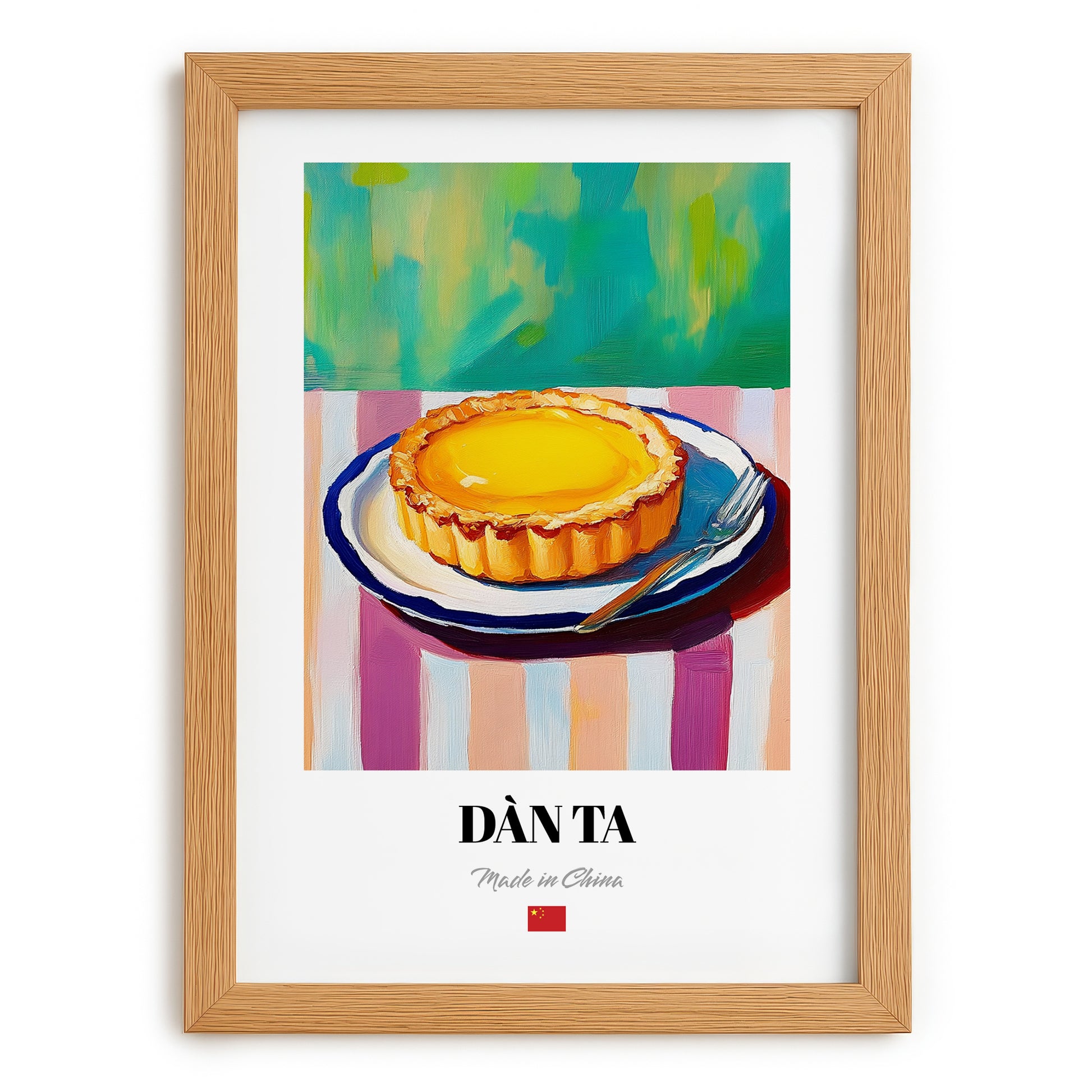 Dàn Tǎ – Art, Chinese Dessert Wall Painting, set in oak frame