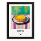 Dàn Tǎ – Art, Chinese Dessert Wall Painting, in sleek black frame