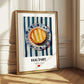 Dàn Tǎ (Egg Tart) – on Striped Tablecloth, Chinese Dessert Poster 