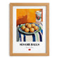 Sesame Balls (Jiān Dùi) – Oil Painting, Chinese Dessert Illustration, set in oak frame