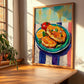 Schnitzel – Oil Painting, German Food Print, clean layout with no caption