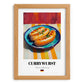 Currywurst – Art, German Food Still Life, set in oak frame