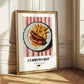 Currywurst – on Striped Tablecloth, German Food Print