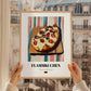 Flammkuchen – on Striped Tablecloth, German Food Painting, styled in a charming Paris street view