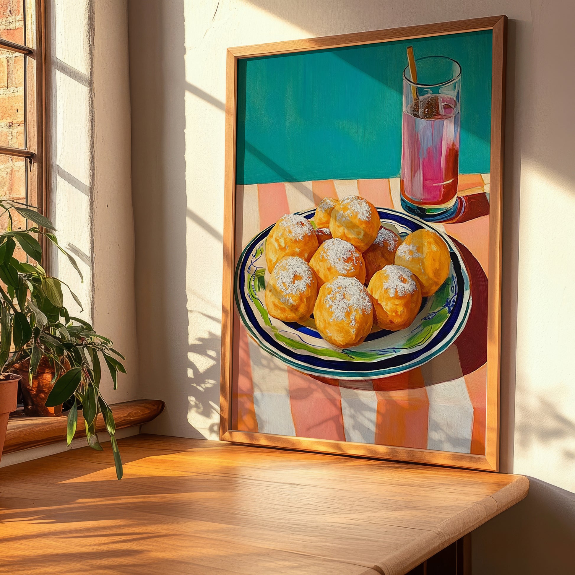 Buñuelos de Viento – Art, Spanish Dessert Wall Print, clean layout with no caption