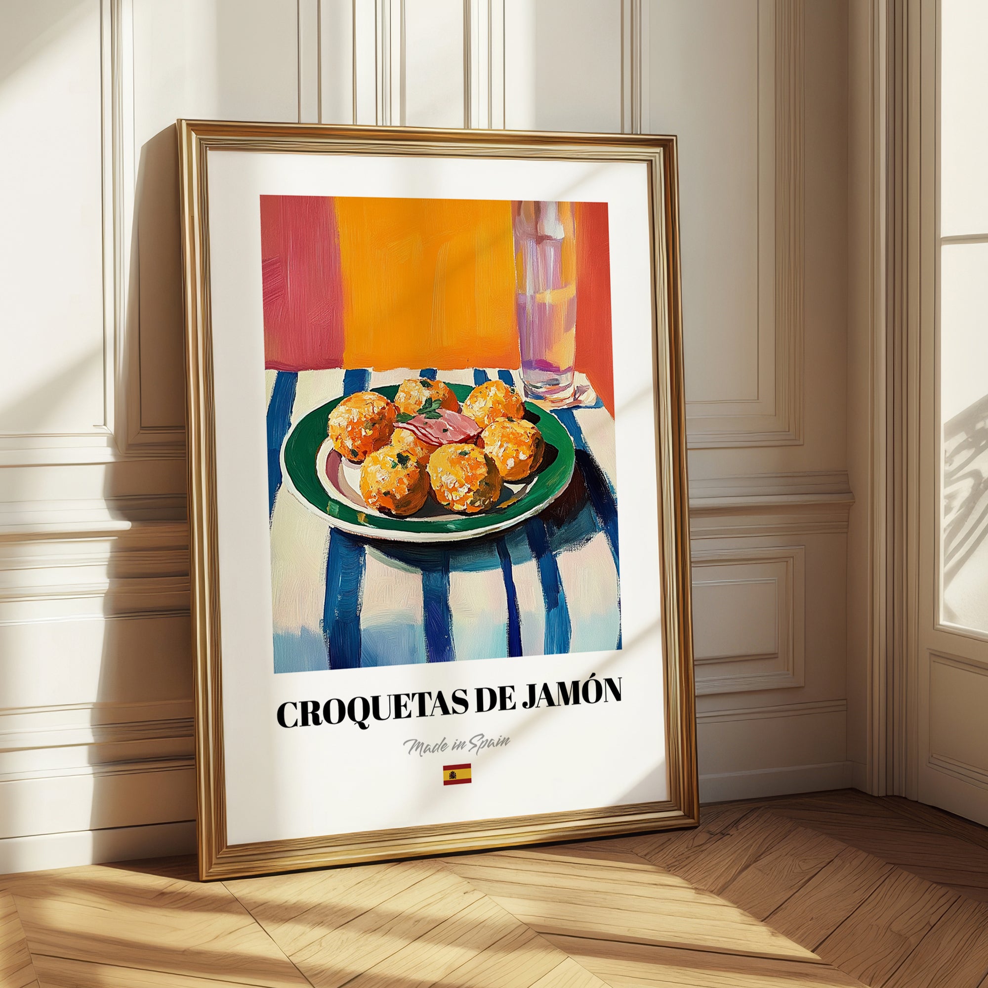 Croquetas de Jamón – Oil Painting, Spanish Food Art