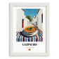 Gazpacho  White Village Street Café, Spanish Food Art, placed in minimal white frame