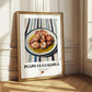 Pulpo a la Gallega – on Striped Tablecloth, Spanish Food Illustration