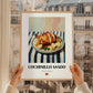 Cochinillo Asado – on Striped Tablecloth, Spanish Food Wall Decor, styled in a charming Paris street view