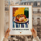 Cochinillo Asado – Colorful Oil Painting, Spanish Food Wall Art, styled in a charming Paris street view