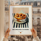 Bocadillo de Calamares – on Striped Tablecloth, Spanish Food Art, styled in a charming Paris street view