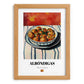 Albóndigas – Colorful Oil Painting, Spanish Food Poster, set in oak frame