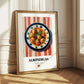 Albóndigas – on Striped Tablecloth, Spanish Food Wall Decor
