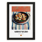 Arroz Negro – Oil Painting, Spanish Food Still Life, in sleek black frame