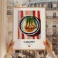 Calçots – on Striped Tablecloth, Spanish Food Still Life, styled in a charming Paris street view