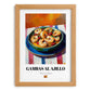 Gambas al Ajillo – Oil Painting, Spanish Food Wall Decor, set in oak frame