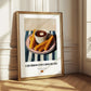 Churros con Chocolate – on Striped Tablecloth, Spanish Dessert Illustration 