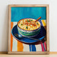 Arroz con Leche – Art, Spanish Dessert Painting, no-text version framed in wood