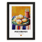 Polvorones – Colorful Oil Painting, Spanish Dessert Wall Illustration, in sleek black frame