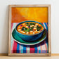 Cocido Montañés – Colorful Oil Painting, Spanish Food Still Life, no-text version framed in wood