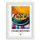 Cocido Montañés – Colorful Oil Painting, Spanish Food Still Life, placed in minimal white frame