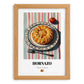 Hornazo – on Striped Tablecloth, Spanish Food Wall Decor, set in oak frame