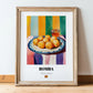 Bomba – Art, Spanish Food Wall Decor, in wooden frame leaning on the floor