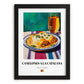 Canelones a la Catalana – Art, Spanish Pasta Wall Painting, in sleek black frame