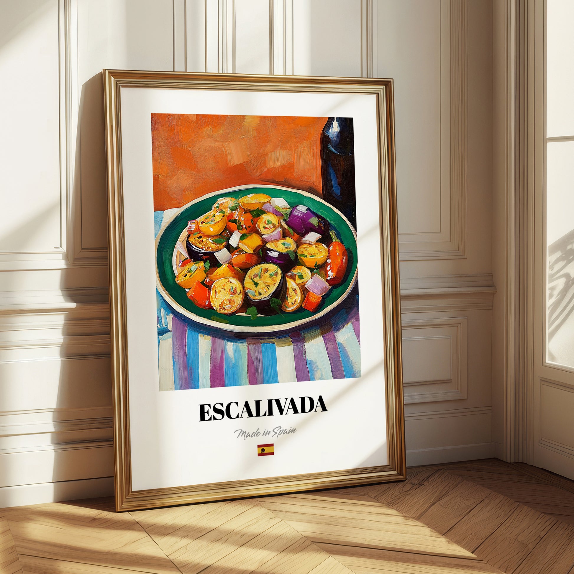 Escalivada – Colorful Oil Painting, Spanish Food Still Life